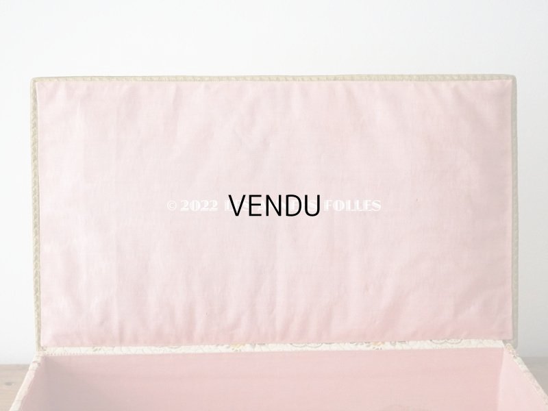 画像9: 1900年代 アンティーク ジャガード織  大きな カルトナージュボックス - AU BON MARCHE -