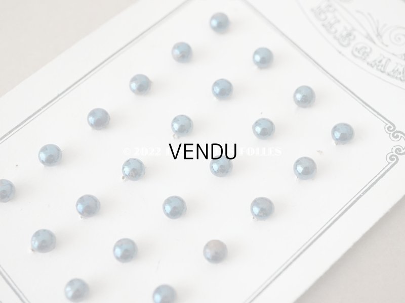 画像4: アンティーク 極小 メタルボタン 4mm 24ピース　メタリックブルー
