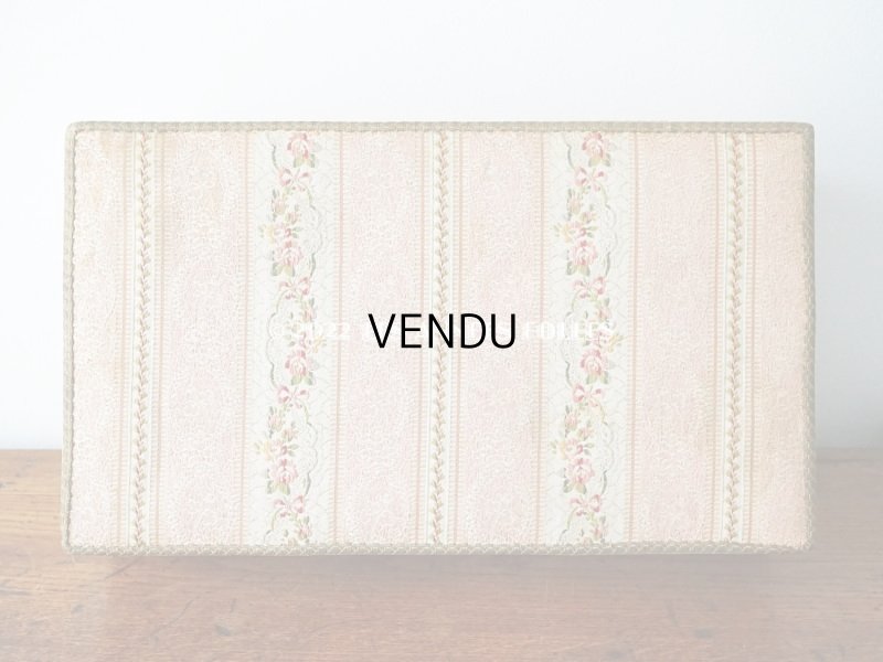 画像3: 1900年代 アンティーク ジャガード織  大きな カルトナージュボックス - AU BON MARCHE -