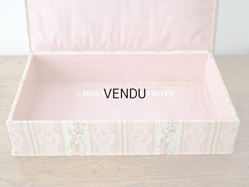 画像10: 1900年代 アンティーク ジャガード織  大きな カルトナージュボックス - AU BON MARCHE -