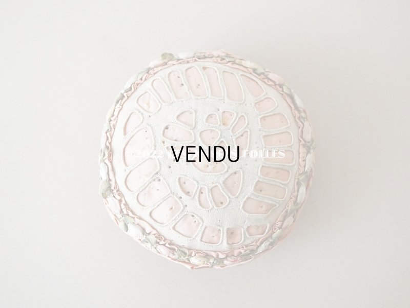 画像3: アンティーク シルク製　5色の薔薇のロココトリム付き ピンクッション 