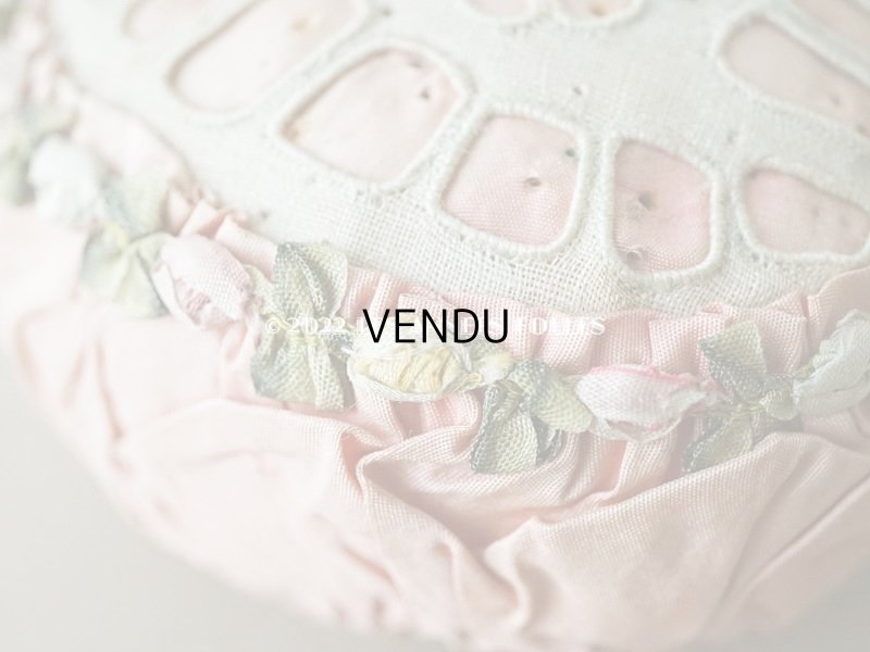 画像9: アンティーク シルク製　5色の薔薇のロココトリム付き ピンクッション 