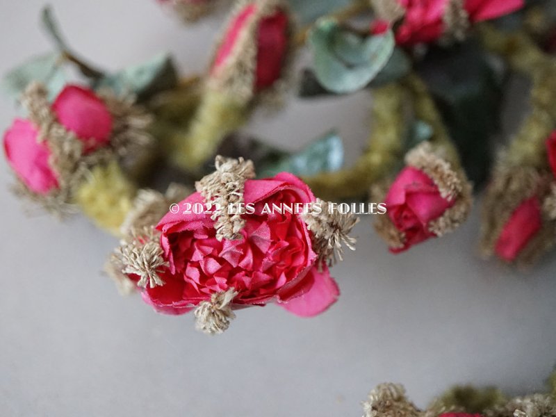 画像8: 19世紀 ナポレオン3世時代 アンティーク 薔薇の布花のセット