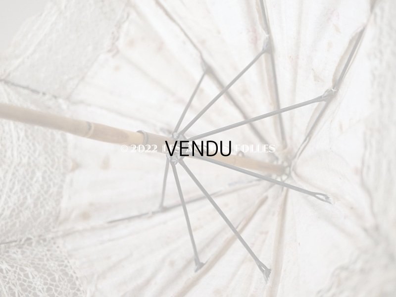 画像7: 1900年代 アンティーク  ドール用 パラソル 薔薇模様