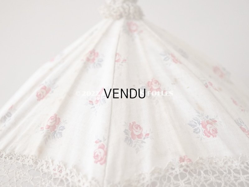 画像12: 1900年代 アンティーク  ドール用 パラソル 薔薇模様