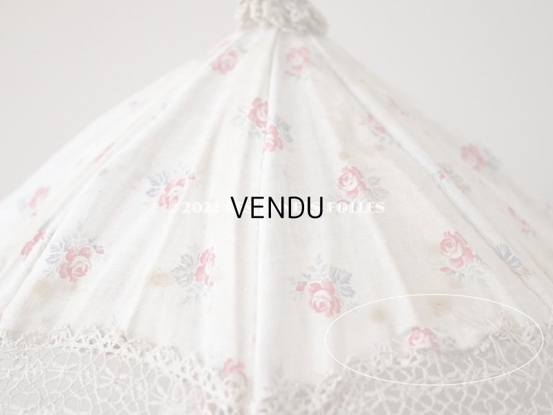 画像11: 1900年代 アンティーク  ドール用 パラソル 薔薇模様