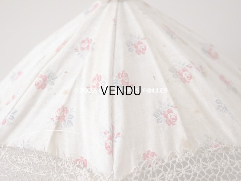 画像13: 1900年代 アンティーク  ドール用 パラソル 薔薇模様