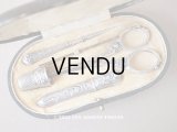 アンティーク シルバー製 薔薇の裁縫道具セット 