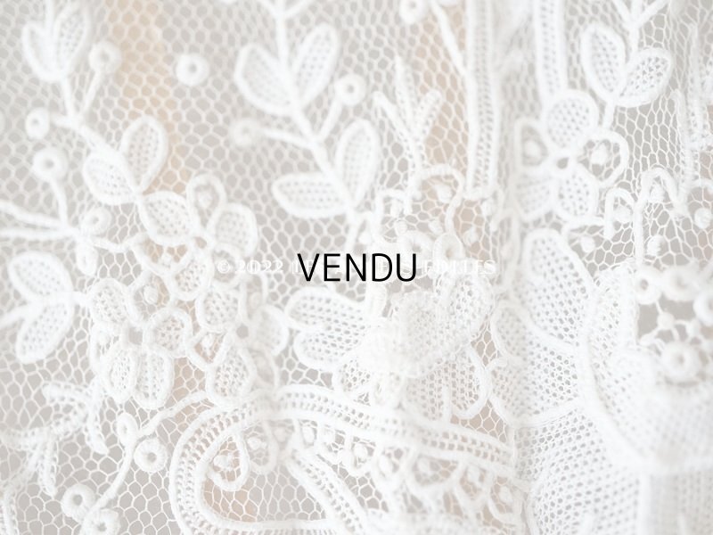 画像11: 19世紀　アンティーク ファン ブリュッセルミックス 薔薇の花かごのポワンドローズ モノグラム入り 箱付き【ポワン・ド・ガーズ】【ポワン・ド・ローズ】