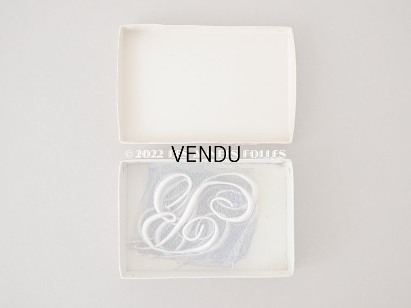 画像6:  アンティーク  箱付き イニシャル モノグラム N5【B】 4ピース入り IDEAL BRODERIE