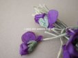 画像2: 1900年代 アンティーク 菫のブーケの布花 コサージュ   (2)