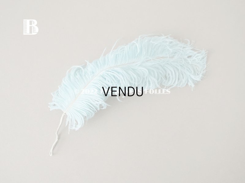 画像6: アンティーク 小さなフェザー 淡いブルー 羽飾り