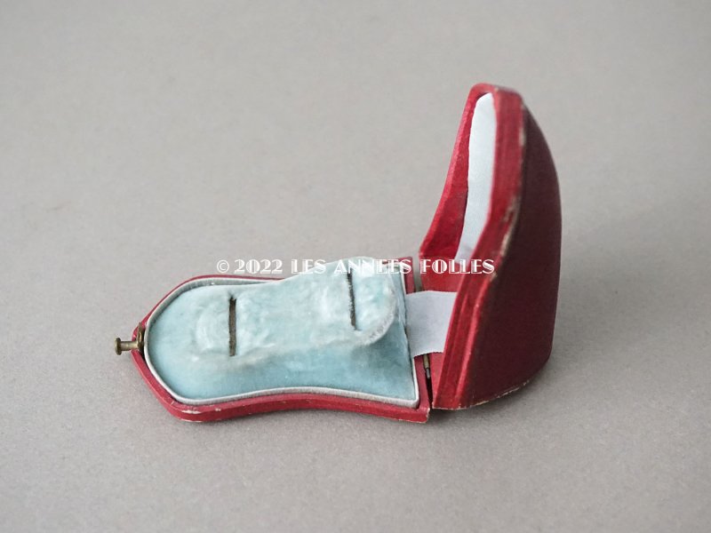 画像8: 19世紀 アンティーク ジュエリーボックス 赤&水色