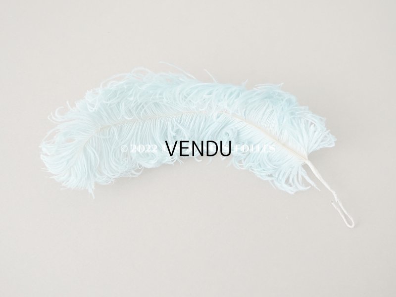 画像7: アンティーク 小さなフェザー 淡いブルー 羽飾り