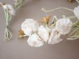 画像6: アンティーク 薔薇の大きな花冠 オフホワイト 布花のティアラ