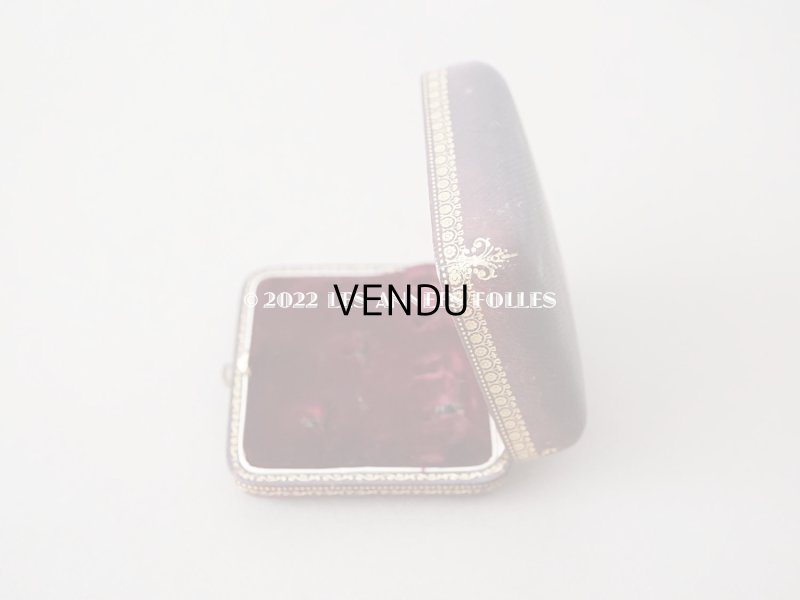 画像9: 19世紀 アンティーク イニシャル L.L.F  本革製 ジュエリーボックス 金彩入り ブラウン