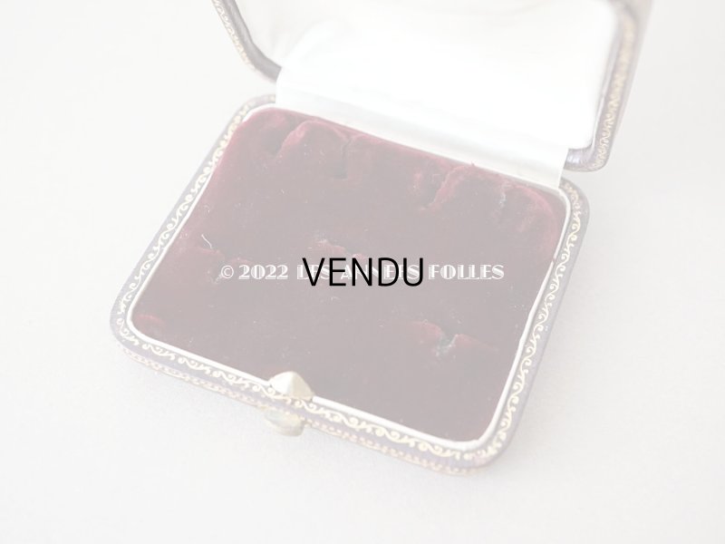 画像8: 19世紀 アンティーク イニシャル L.L.F  本革製 ジュエリーボックス 金彩入り ブラウン