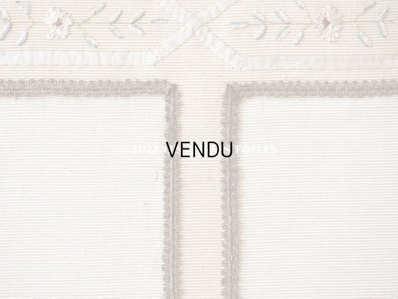 画像8: 19世紀末 アンティーク リボン刺繍のパネル プレザントワール フォトフレーム