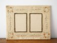 画像1: 19世紀末 アンティーク リボン刺繍のパネル プレザントワール フォトフレーム (1)