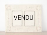 19世紀末 アンティーク リボン刺繍のパネル プレザントワール フォトフレーム