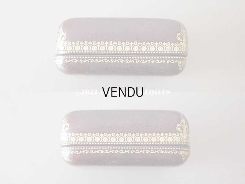 画像5: 19世紀 アンティーク イニシャル L.L.F  本革製 ジュエリーボックス 金彩入り ブラウン