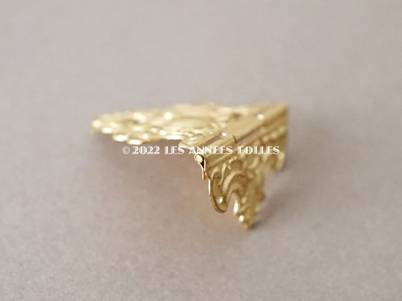 画像6: 19世紀末 未使用 アンティーク  蝶番　ボックス用金具 ロカイユ装飾　グローブボックス 