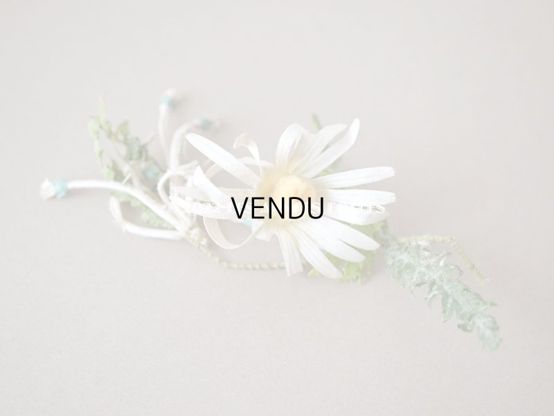 画像9: 1900年代 アンティーク マーガレットの布花 6輪のセット