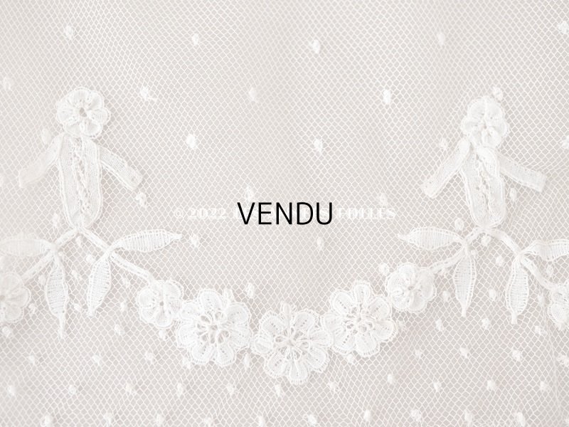 画像7: アンティーク  花のガーランド 幅広 手編みのボビンレース アプリカシオン・アングルテール 1.68m 幅16.4cm