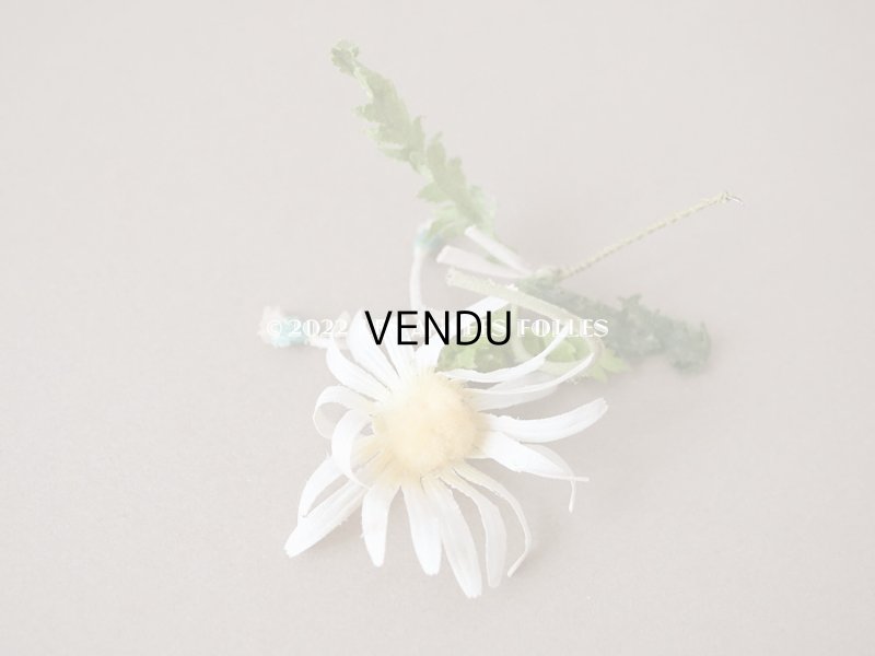 画像8: 1900年代 アンティーク マーガレットの布花 6輪のセット