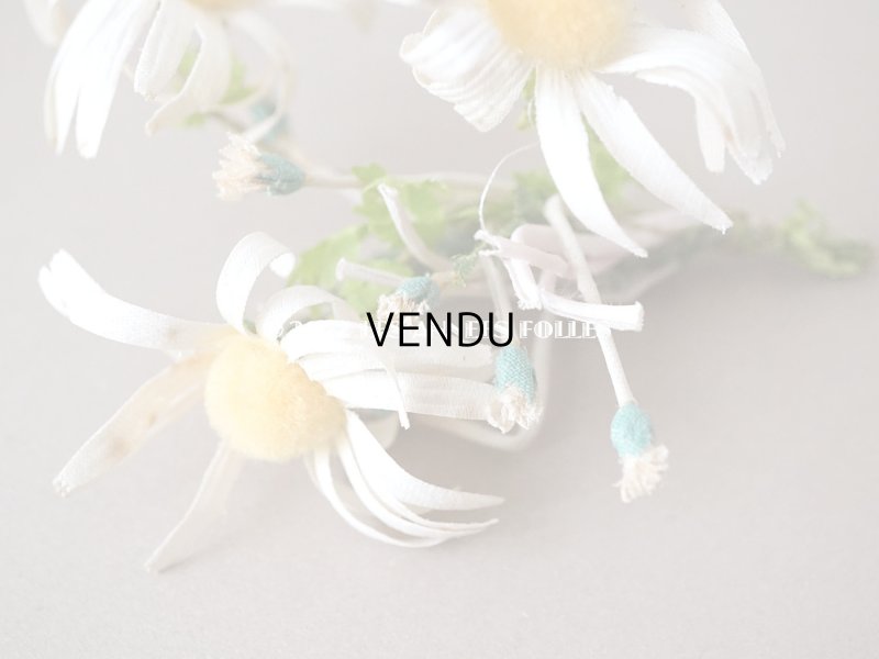 画像4: 1900年代 アンティーク マーガレットの布花 6輪のセット