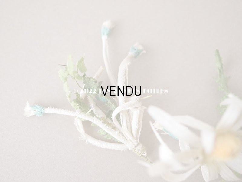 画像10: 1900年代 アンティーク マーガレットの布花 6輪のセット