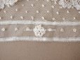 画像9: アンティーク  花のガーランド　幅広 手編みのボビンレース アプリカシオン・アングルテール 1.68m 幅16.4cm  