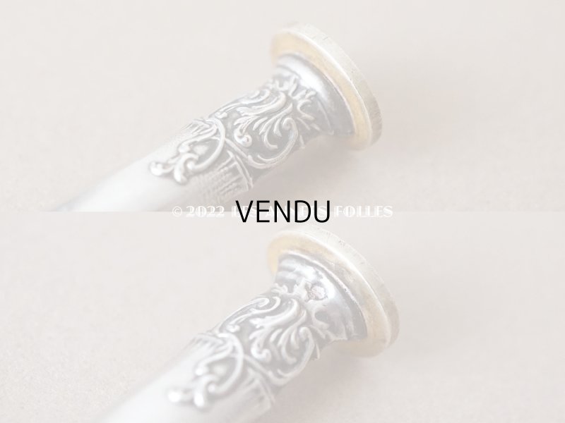 画像9: 1900年代 アンティーク シルバー製 シーリングスタンプ ロカイユ装飾 箱入り【 S.L 】