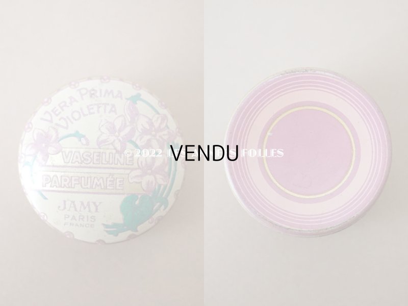 画像3: 1900年代 アンティーク 菫のワセリン缶 VERA PRIMA VIOLETTA VASELINE PARFUMEE - JAMY PARIS -