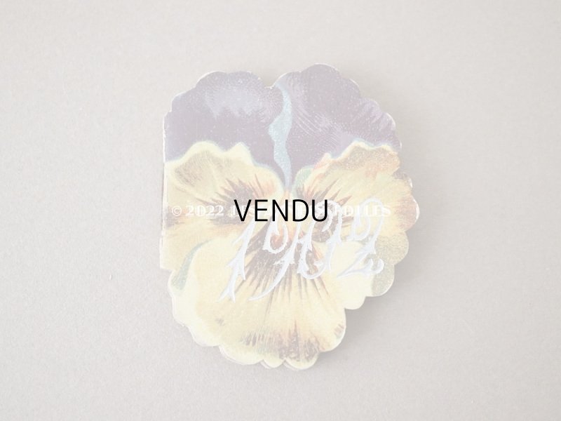 画像3: 1902年 アンティーク パンジー型 書店のカレンダー