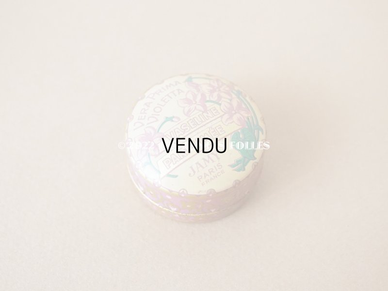 画像2: 1900年代 アンティーク 菫のワセリン缶 VERA PRIMA VIOLETTA VASELINE PARFUMEE - JAMY PARIS -