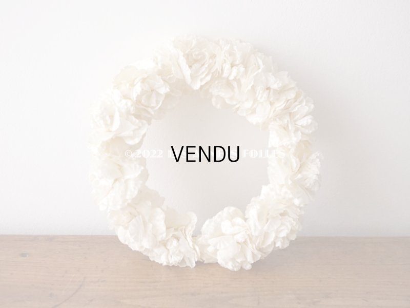 画像4: 1900年代 アンティーク シルクサテン 薔薇の布花のティアラ 花冠