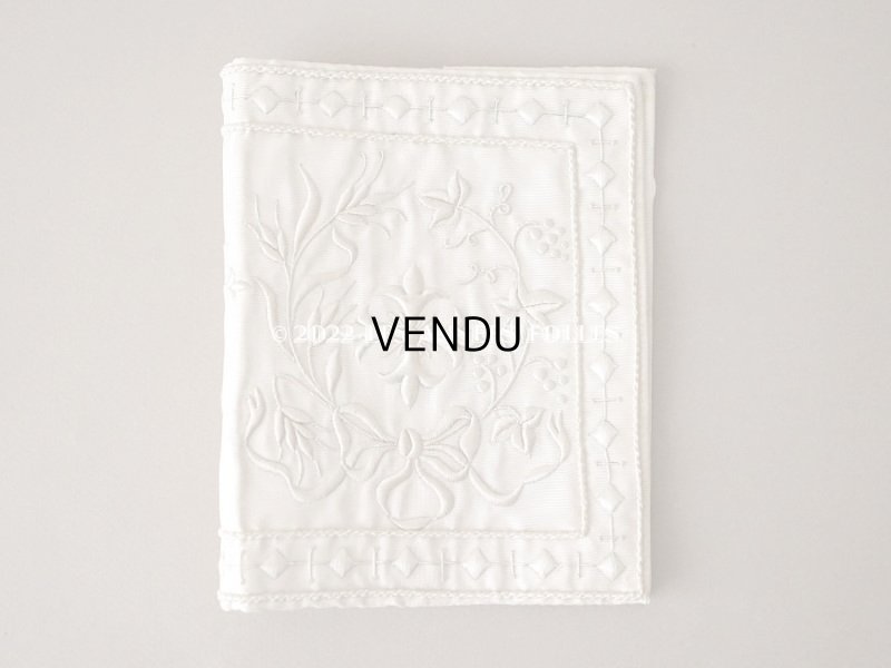 画像6: 1900年代 アンティーク 聖書カバー　ホワイトワークのイニシャル入り 