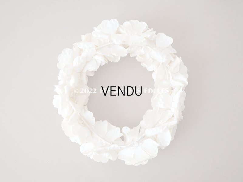 画像3: 1900年代 アンティーク シルクサテン 薔薇の布花のティアラ 花冠