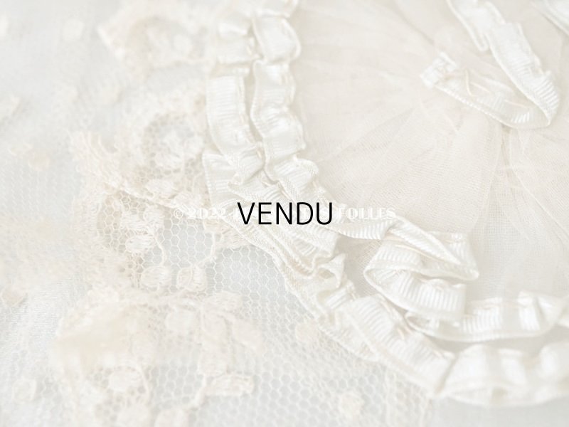 画像7: アンティーク ベビー用 シルク製　ベッドカバー パウダーブルー 42×56.5cm