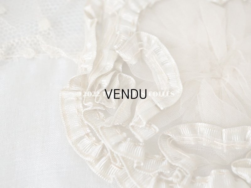 画像10: アンティーク ベビー用 シルク製　ベッドカバー パウダーブルー 42×56.5cm