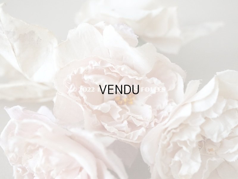 画像6:  アンティーク 薔薇の布花 4輪のブーケ クォーターロゼット咲き パウダーピンク