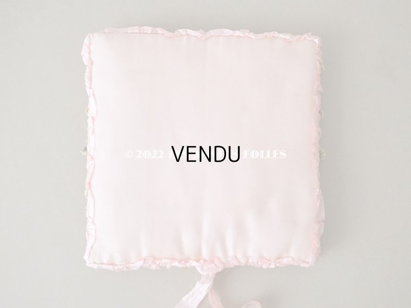 画像5: 1900年代 アンティーク シルク製 小さなハンキーケース  ロココモチーフ&フリル ハンカチ用ポシェット 