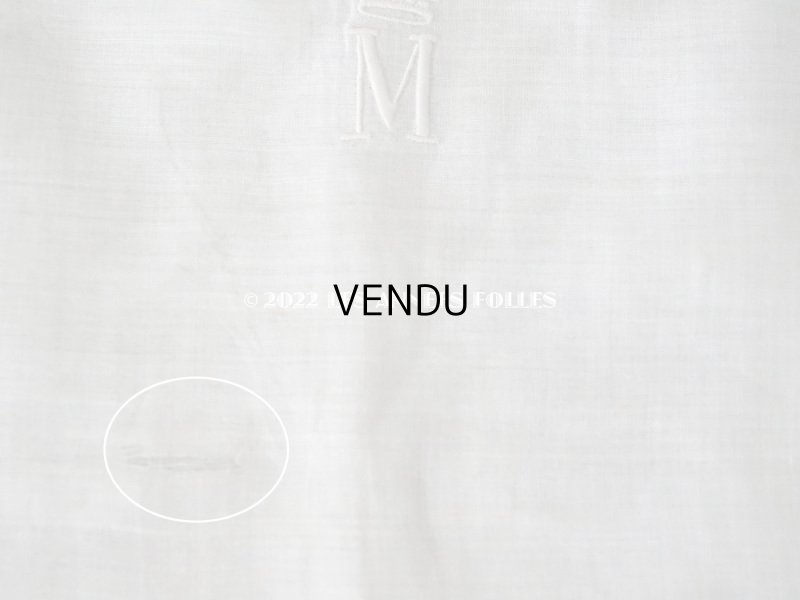 画像7: 19世紀末 アンティーク  王冠紋章＆イニシャル刺繍入り　小さなピローケース 手編みのヴァランシエンヌレース