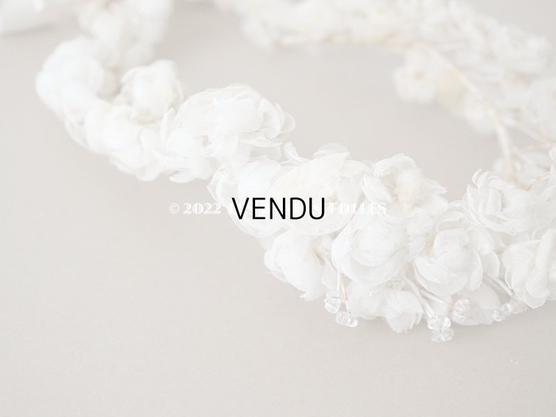 画像7: 19世紀末 アンティーク オーガンジーの薔薇の花冠
