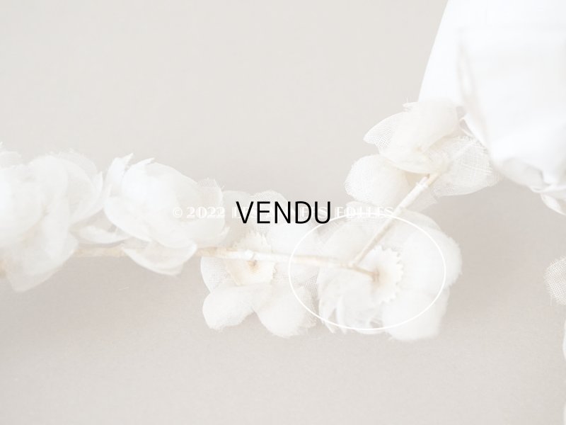 画像14: 19世紀末 アンティーク オーガンジーの薔薇の花冠