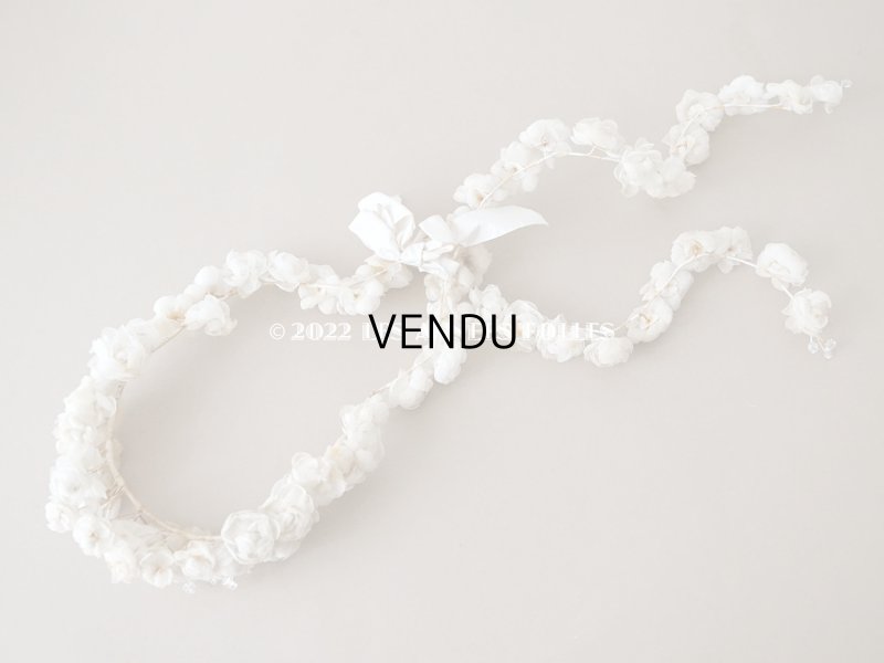 画像3: 19世紀末 アンティーク オーガンジーの薔薇の花冠