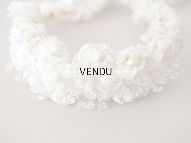 画像6: 19世紀末 アンティーク オーガンジーの薔薇の花冠