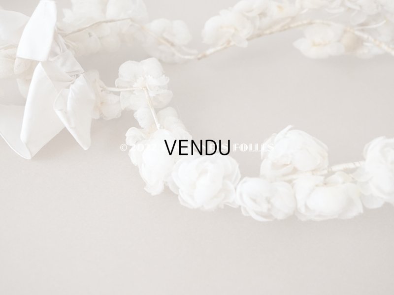 画像8: 19世紀末 アンティーク オーガンジーの薔薇の花冠