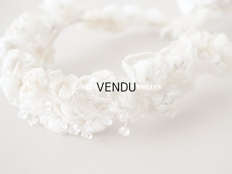 画像5: 19世紀末 アンティーク オーガンジーの薔薇の花冠